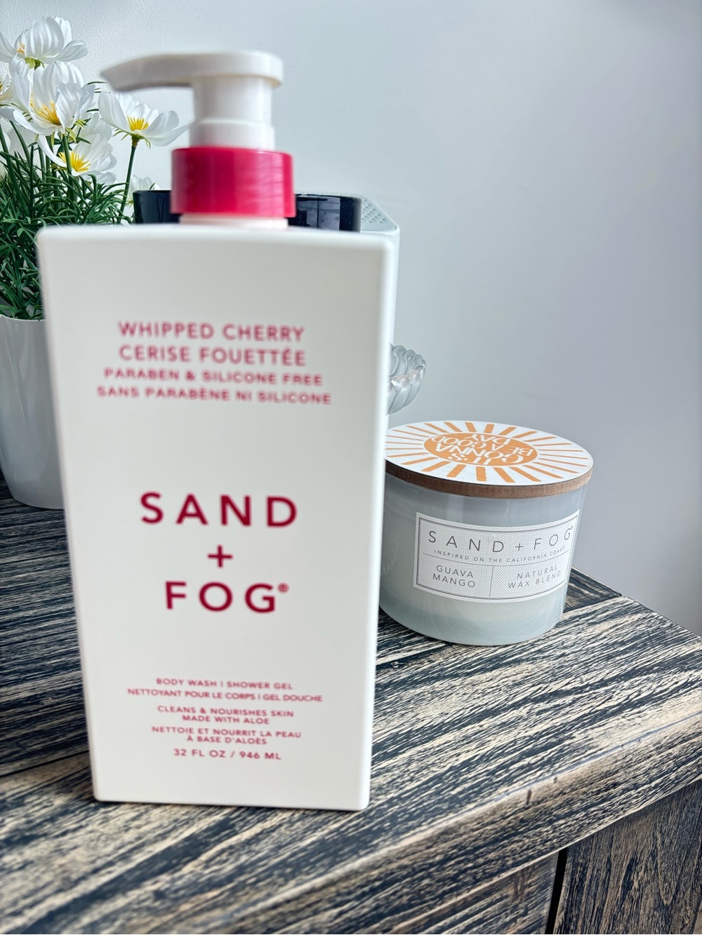 SAND + FOG Whipped Cherry Body Wash - White & Pink